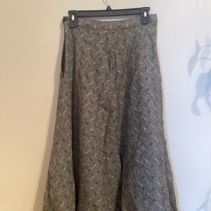 Vintage Maxi Gray Wool Skirt